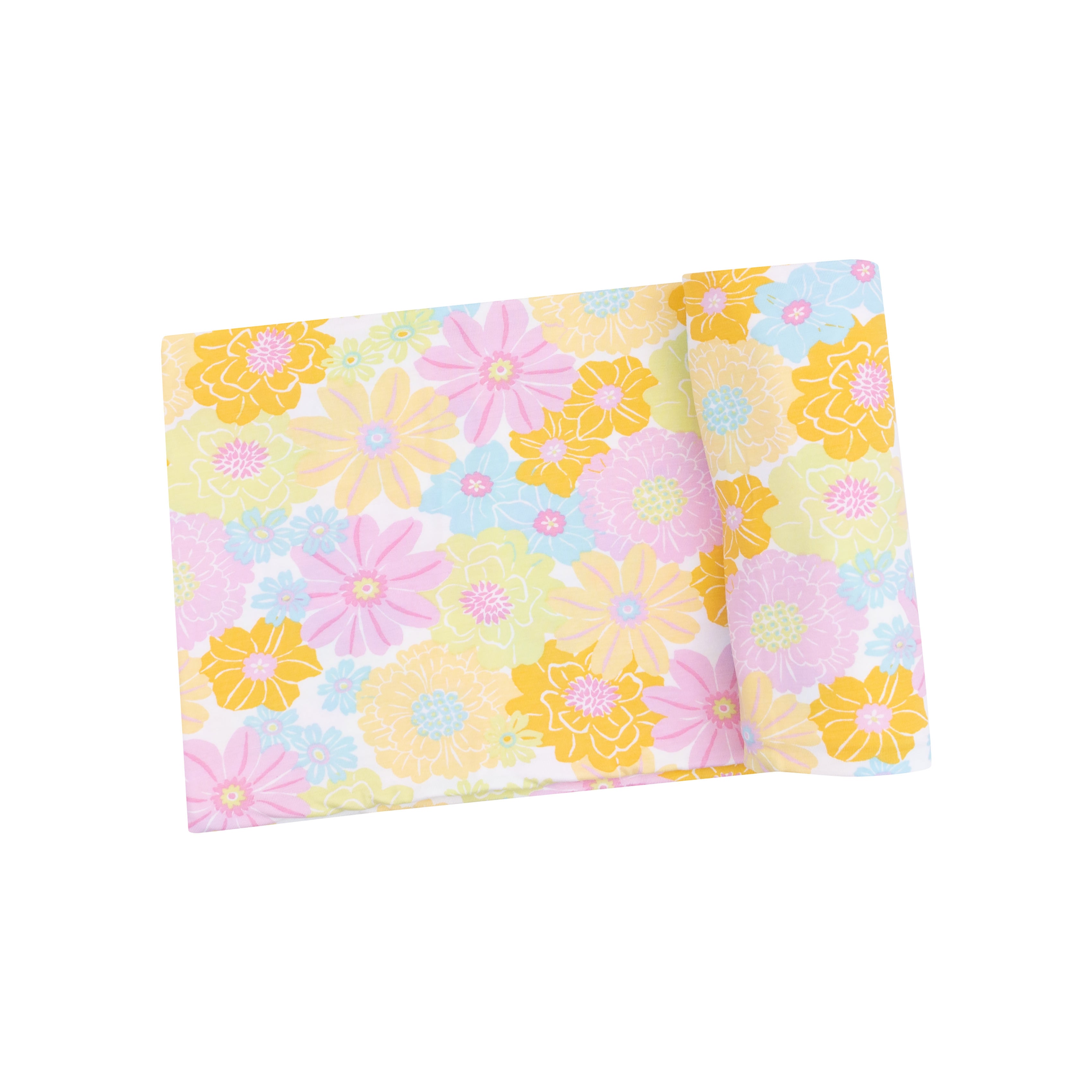 Angel Dear Bamboo Stretch Knit Swaddle Blanket - Sunny Dahlias